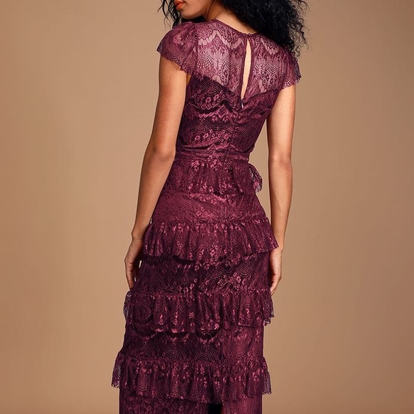 Lulu’s “Lovely Daydreamer” Lace Tiered Maxi Dress - Picture 7 of 12